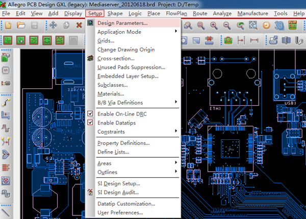 Setup-Design-Parameters